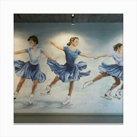 Ice Skaters Canvas Print