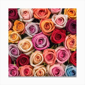 Colorful Roses Background 29 Canvas Print