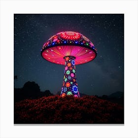 Mushroom In The Night Sky 2 Canvas Print