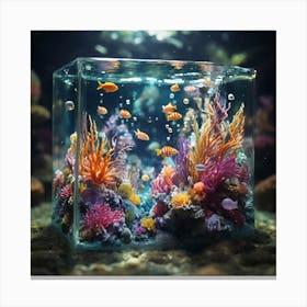 Coral Reef In Aquarium Canvas Print
