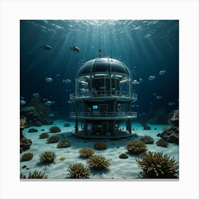 Underwater House 1 Canvas Print