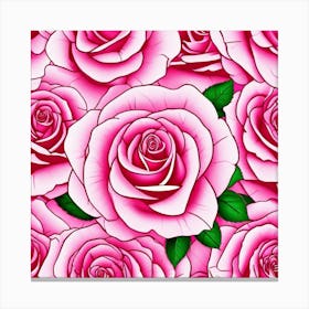 Pink Roses 9 Canvas Print