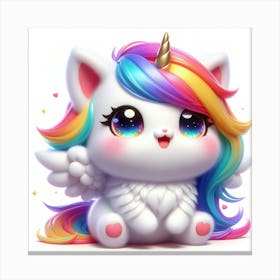 Unicorn Cat, caticorn 6 Canvas Print