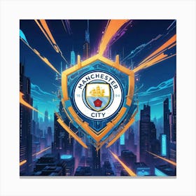 Manchester City F.C. Logo Wall Art 6 Canvas Print