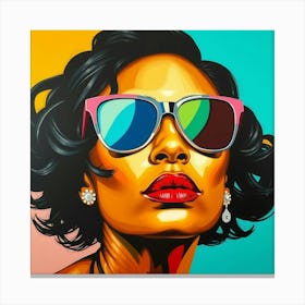 Woman In Sunglasses Canvas Print