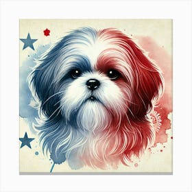 Watercolor Shih Tzu 3 Canvas Print