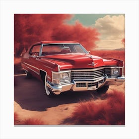 A Cadillac De Luxe from the 1970s Canvas Print