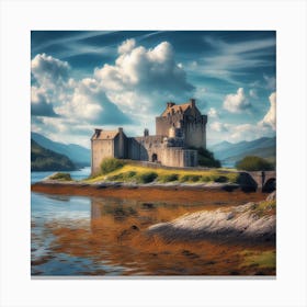 Fantasy castle , the Highlands of Scotland Canvas Print