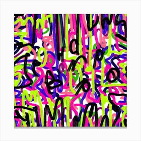 Scribbles in Color Canvas Print