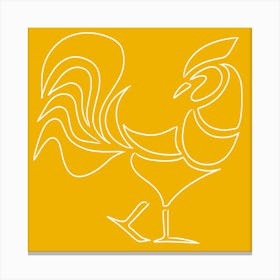 Yellow Rooster Canvas Print