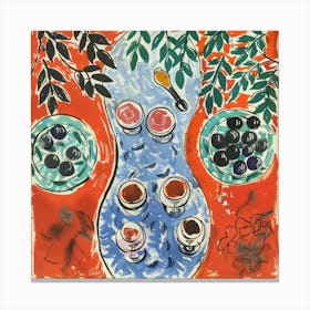Wine Lunch Matisse Style 11 Canvas Print