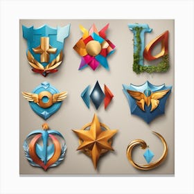 Emblems Of A Game Canvas Print