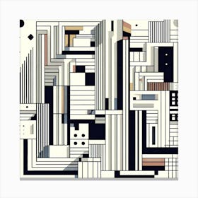 Abstract Labyrinth Canvas Print