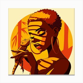 Afro-American Woman Canvas Print