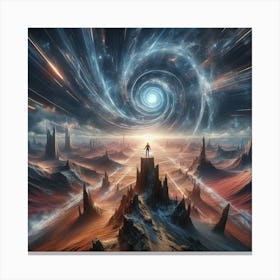 Space Landscape Canvas Print