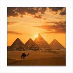 Stockcake Pyramids Desert Sunset 1719975232 Canvas Print