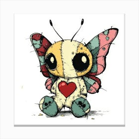 Butterfly Teddy Bear Canvas Print