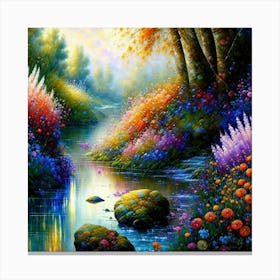 River Of Flowers 2 Canvas Print