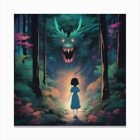 Creature in The Woods Canvas Print