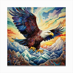 Eagle In Flight 5 Canvas Print