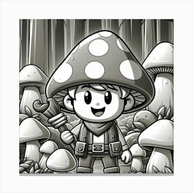 Mushroom Boy Canvas Print