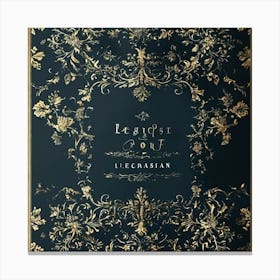 Elegant Book Cover Canvas Print