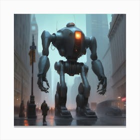 Robot City 18 Canvas Print