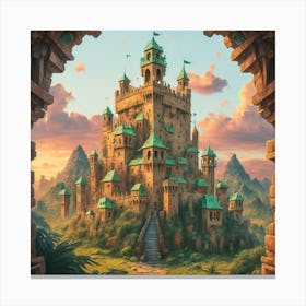 The castle in seicle 15 18 Canvas Print