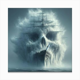 Ship In The Sea 1 Canvas Print