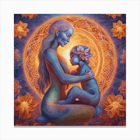 Mother And Child 3 Canvas Print