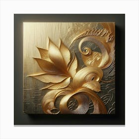 Gold Leaf Painting 1 Canvas Print