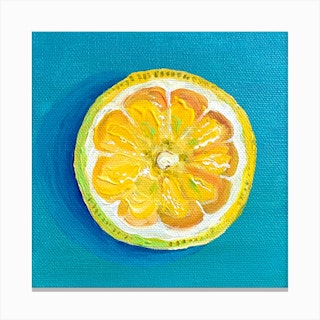 Lemon Slice Square Canvas Print