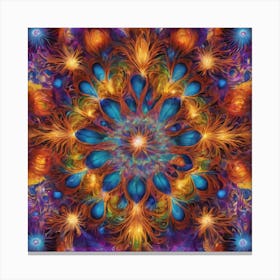 Peacock Mandala Canvas Print