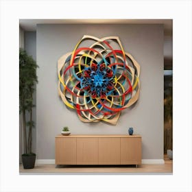 Ornate wooden carving Canvas Print