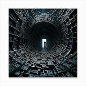 Man In A Tunnel Canvas Print