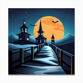 Halloween Background Canvas Print