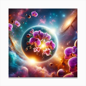 Orbiting Orchids Canvas Print