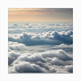 View Of Clouds From An Airplane Canvas Print