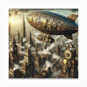 Steampunk City Canvas Print
