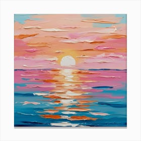 Sunset At The Beach Canvas Print