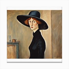 Jean Hebuterne With Large Hat, Amedeo Modigliani (3) Canvas Print