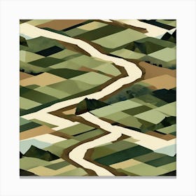 Camouflage Road Canvas Print