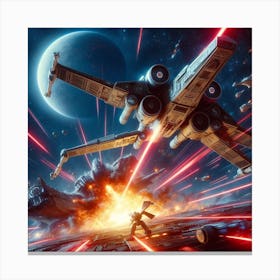 Starfighter in space 3 Canvas Print