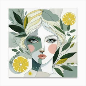 Limon Abstract Canvas Print