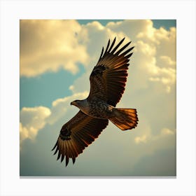 Eagle In Flight Canvas Print