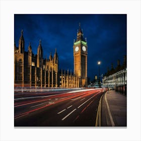 Big Ben At Night 4 Canvas Print