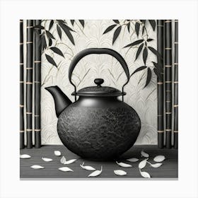 Firefly An Minimalistic Modern Rustic Beautiful Japanese Cast Iron Teapot, Illustration, A Few Japan Canvas Print