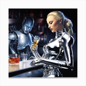 Robot Bartender 3 Canvas Print