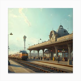 Train Station Canvas Print