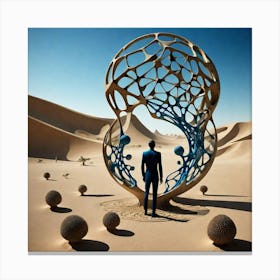 Man In The Desert 215 Canvas Print